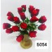 Б054 Букет бархатных роз с кашкой